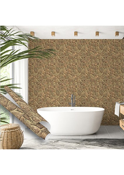 Eskitme Taş Görünümlü Yapışkanlı Folyo, Mutfak Dolap Tezgah Arası Mobilya Kaplama Kağıdı 1414 45X1500 cm modelleri