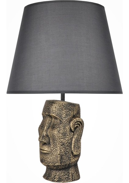 Modern Dizayn Moai Abajur Gold Gri fiyatları