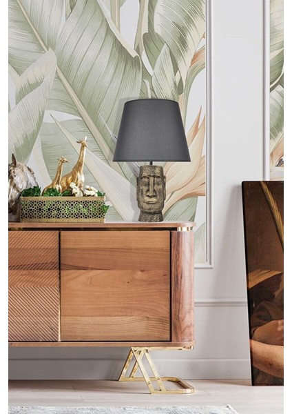 Modern Dizayn Moai Abajur Gold Gri fırsatları