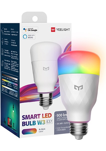 Yeelight W3 LED Akıllı Ampul E27 (Renkli) 608887786811