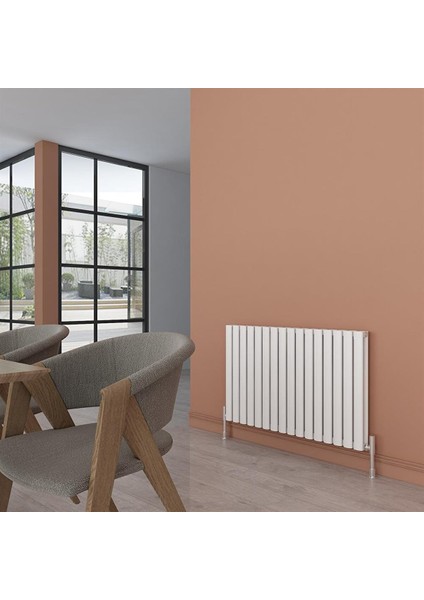 Tallis Double Alüminyum Radyatör 60X101CM Kumlu Beyaz