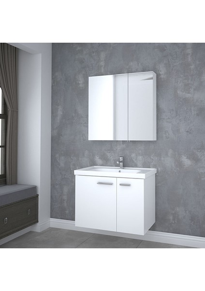 Terra Banyo Dolabı Beyaz 80 cm