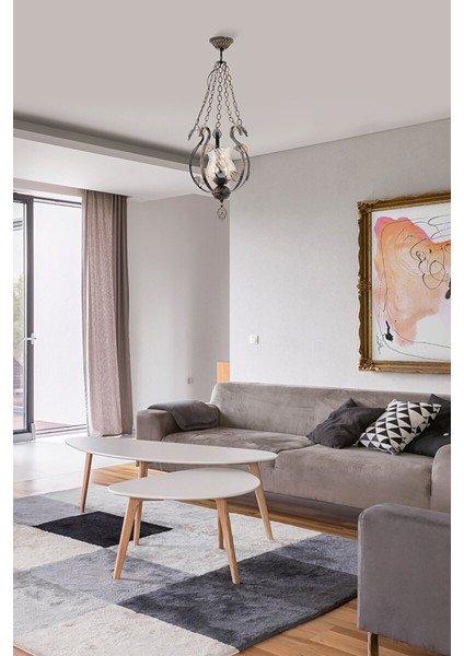 Kuğu Klasik Avize E27 12W 26CM Metal Eskitme -FZ-7510-TE fırsatları