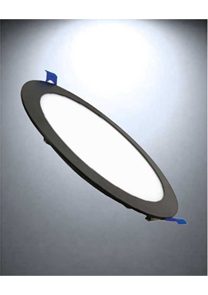5 Adet 6W 4000K Ilık Beyaz Işık Siyah Kasa Yuvarlak Slim LED Panel KDL400B fiyatları
