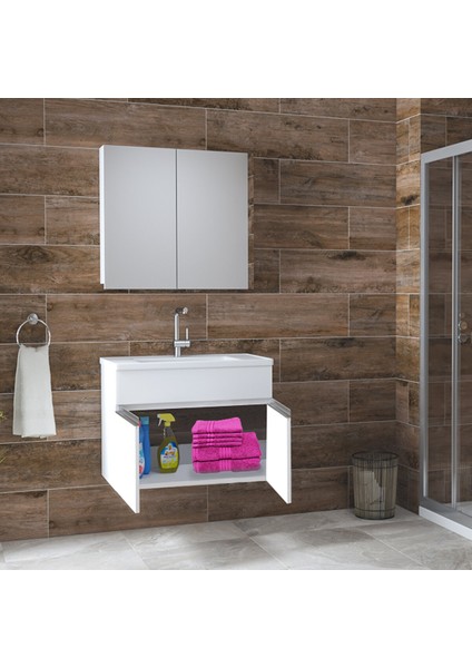 Esen Beyaz 65 cm Lüx Banyo Dolabı Takımı fırsatları