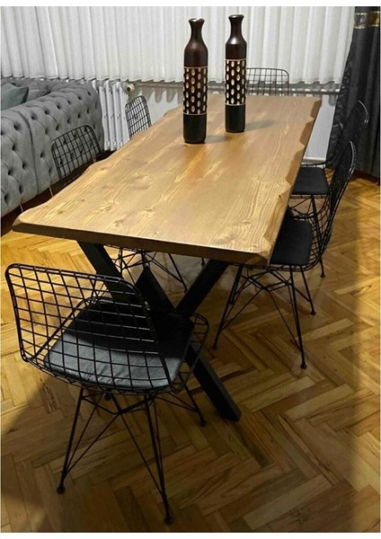 Berra 80X180 Doğal Ağaç Kütük Masa Yemek Masası ( Tek Masa ) modelleri