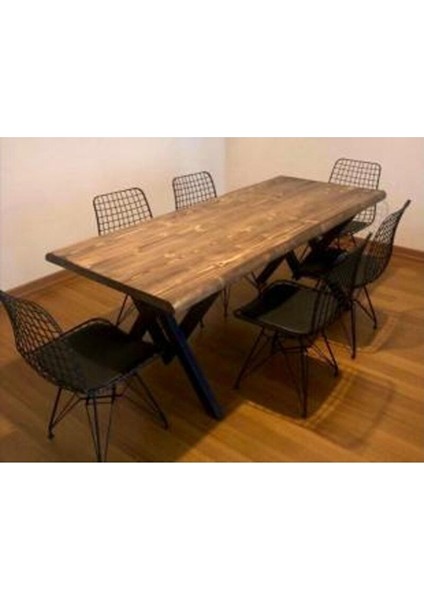 Berra 80X180 Doğal Ağaç Kütük Masa Yemek Masası ( Tek Masa ) fırsatları
