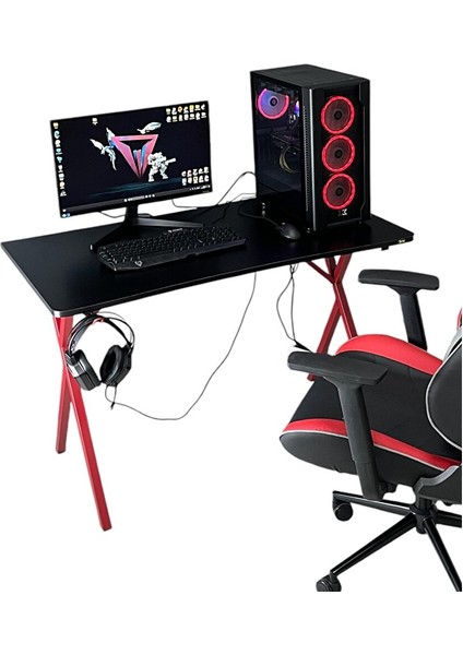 Heygaming Profesyonel Oyuncu Masası Siyah Kırmızı Bilgisayar Çalışma Masası 120 cm fiyatları