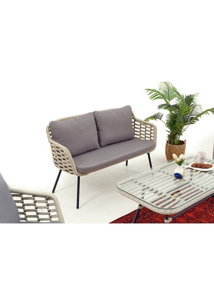 Aura Iki̇li̇ Bahçe Balkon Takimi 2+1+1+Masa fırsatları