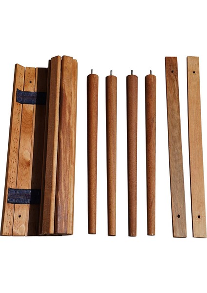 Ahşap Katlanır Rulo Masa Kamp Outdoor Bahçe Araç Araba Masası Çantalı 60X57 fırsatları