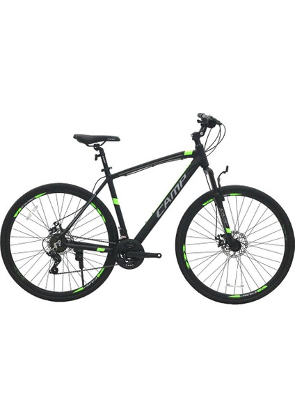 Camp Trekkıng 700X50C 28” Shimano ST-EF41 Mekanik Disk Fren Şehir Bisikleti Siyah - Yeşil