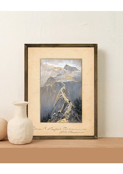 Dağda Yürümek Çerçeveli Poster 40X50 cm
