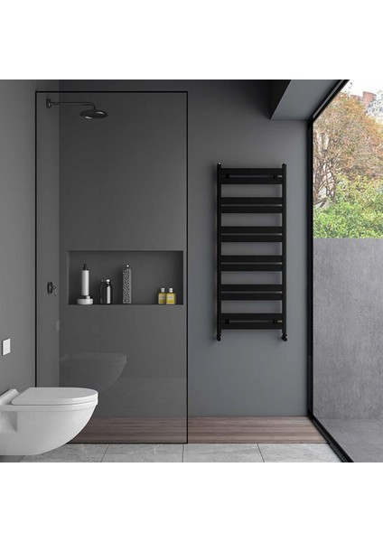Ligne Aluminyum Havlupan 122,5X48 cm Kumlu Siyah
