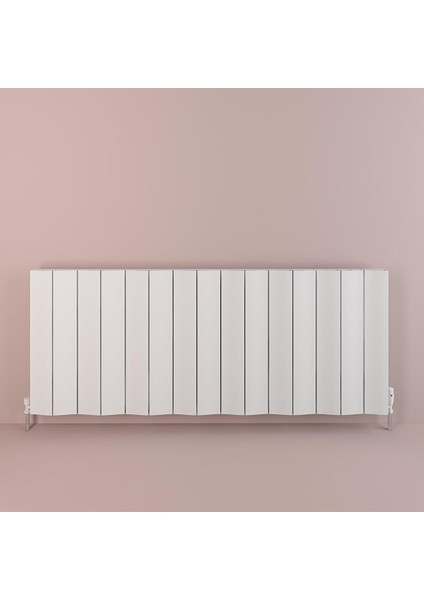 Cunda 2025 Tasarım Yeni Nesil Alüminyum Dizayn Panel Radyatör EN:142 cm x Boy:60 cm Beyaz