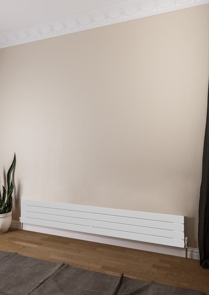 Teos Çelik Radyatör 1800 x 295 Beyaz Ral 9016 Gloss 80