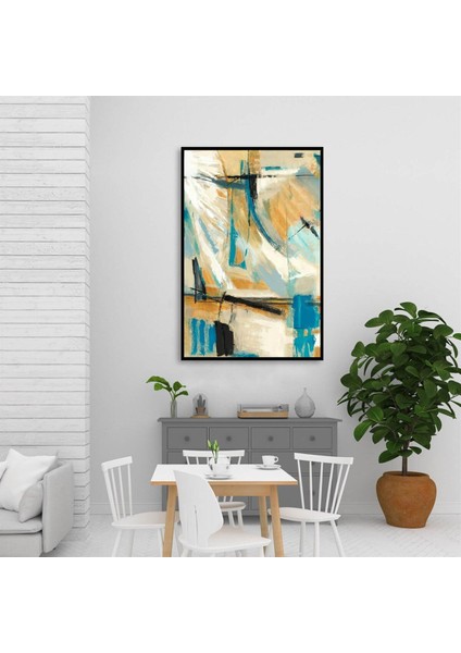 Tablolife Happy Days - Yağlı Boya Dokulu Tablo 60X90 Çerçeve - Gümüş 60X90 cm