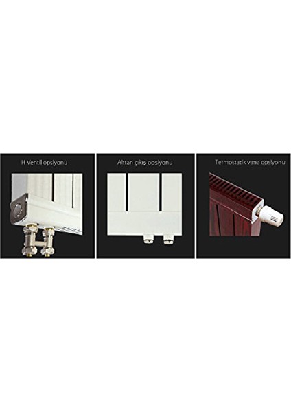 Avantgarde Serisi Alüminyum Radyatör Yükseklik 30 cm Genişlik 39 cm 7 Dilim fırsatları