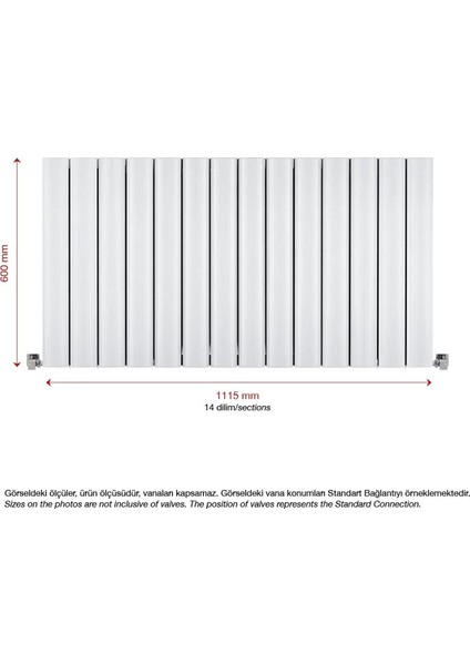 600X1115MM Lilac Yatay Beyaz Alüminyum Radyatör fiyatları
