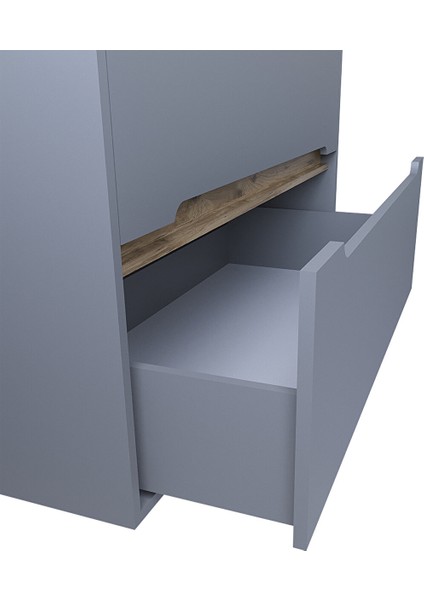 Home Madrid 65 cm Mdf Banyo Dolabı Seti ve Boy Dolabı Sis Gri - Atlantik Çam modelleri
