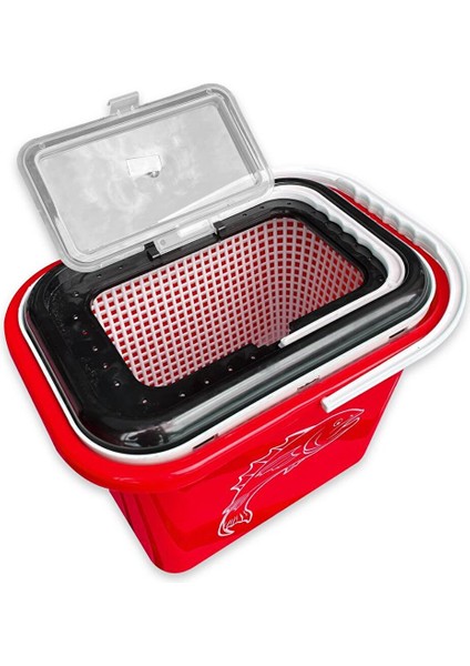 Fishack Süzgeçli Balıkçı Kovası 15 Lt Kırmızı Kod 179 indirimleri