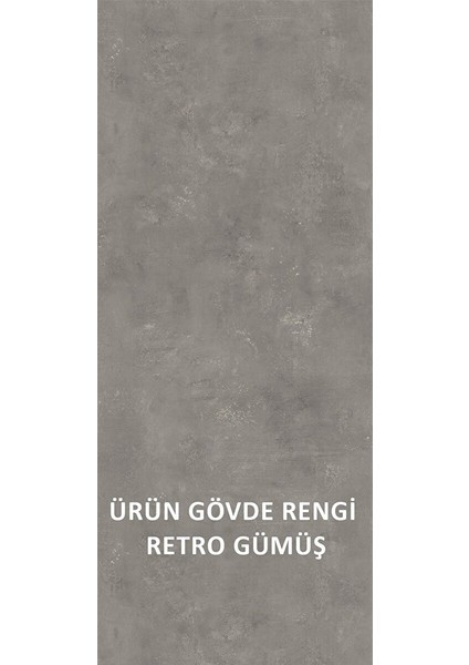 Gümüş 65 cm Lavabolu Banyo Dolabı Retro Gümüş-Beyaz Lavabo Dahil fırsatları