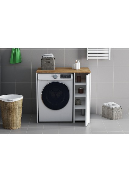 Ilkay Tek Kapaklı Banyo Dolabı - Atlanti̇k Çam / Beyaz modelleri