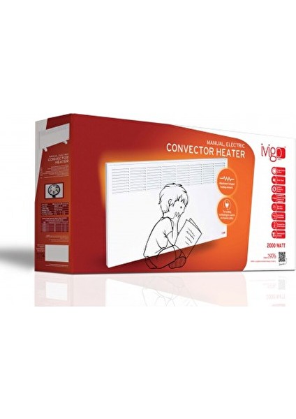 EPK4590M25B Ivigo Elektrikli Panel Konvektör Isıtıcı Manuel 2500 Watt Beyaz indirimleri