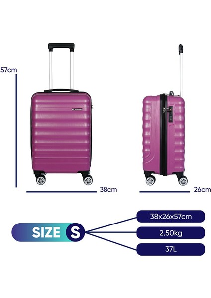 Delphin Serisi Violet Kabin Boy Valiz , Bavul Violet fiyatları
