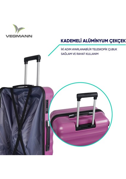 Delphin Serisi Violet Kabin Boy Valiz , Bavul Violet