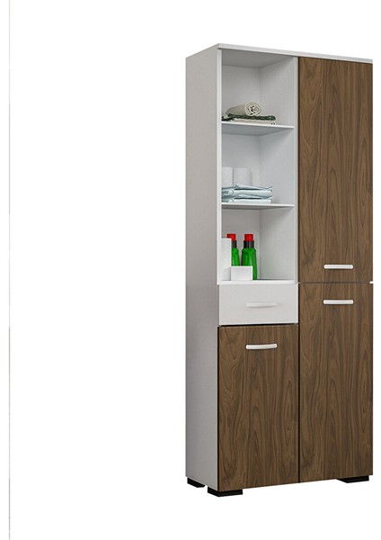 Afra 55X165 cm Banyo Dolabi Ceviz-Beyaz modelleri