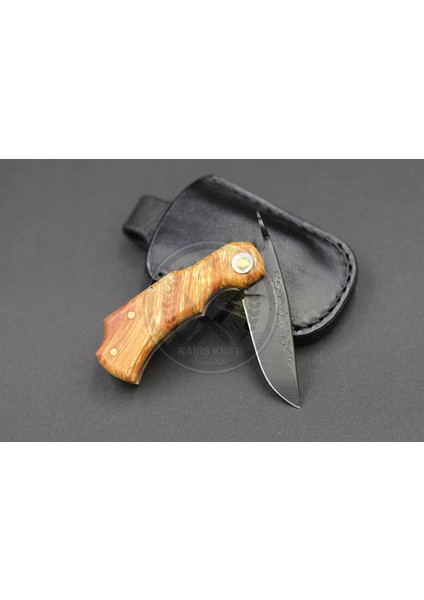 Stabilize Mapple Burl Ağacı Sap Kuyruk Milli Bushcraft Namlu Mini Çakı