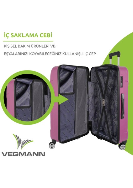Vela Violet 3'lü Valiz Seti Violet