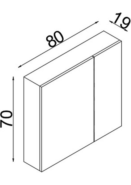 Tokyo 80CM Mdf Banyo Üst Aynalı Dolap Kafkas Meşe - Beyaz modelleri