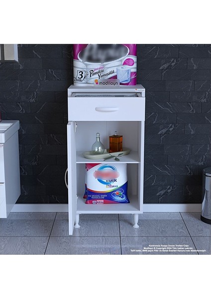 Emir 35 x 88 x 32,5 cm Kapaklı ve Çekmeceli Çok Amaçlı Banyo&mutfak Dolabı