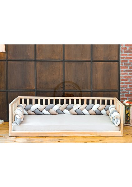 Montessori Doğal Ahşap Karyola Kanepe Model 120X200 cm fırsatları