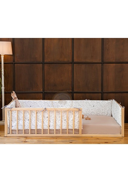 Montessori Doğal Ahşap Yer Yatağı 70X130 cm