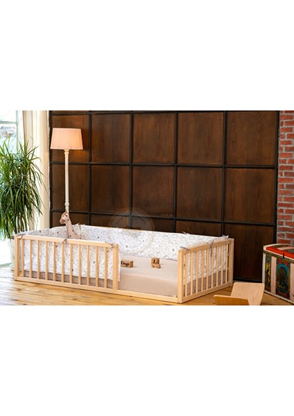Montessori Doğal Ahşap Yer Yatağı 70X130 cm indirimleri