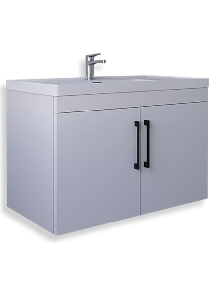 Yalova 65 cm Mdf Banyo Lavabolu Alt Dolap Beyaz
