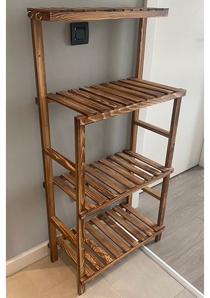 Banyo Düzenleyici Ahşap 4 Katlı Banyo Rafı Havluluk MOB182 modelleri