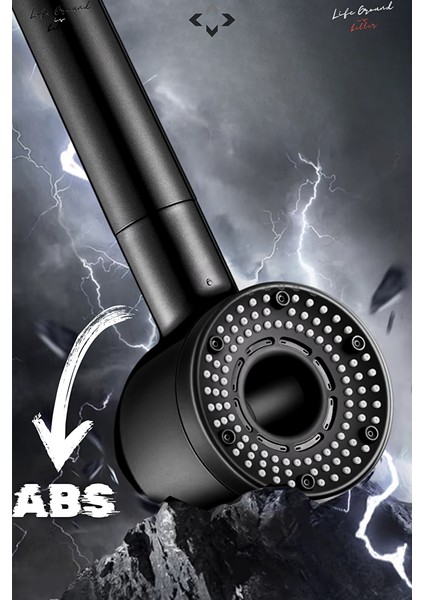 Pure Sense Basınçlı Duş Başlığı 5 Fonksiyonlu Abs Duş Telefonu Duş Seti Masajlı Duş Başlığı Extra Güçlü