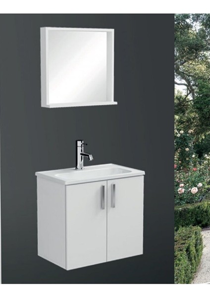 Slim Smart 60X35 cm Beyaz Banyo Dolabı