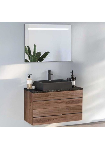 Bathline Banyo Dolap Takımı Bathline 55100 V32 100CM Kaman-Ceviz
