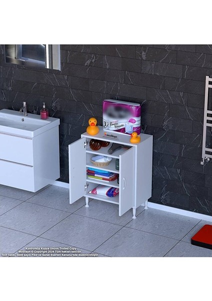 Söke Küçük Alanlar Için Akıllı Çözümler 55X75X32,5 Cm’ Lik 2 Kapaklı 3 Göz Raf Dolap