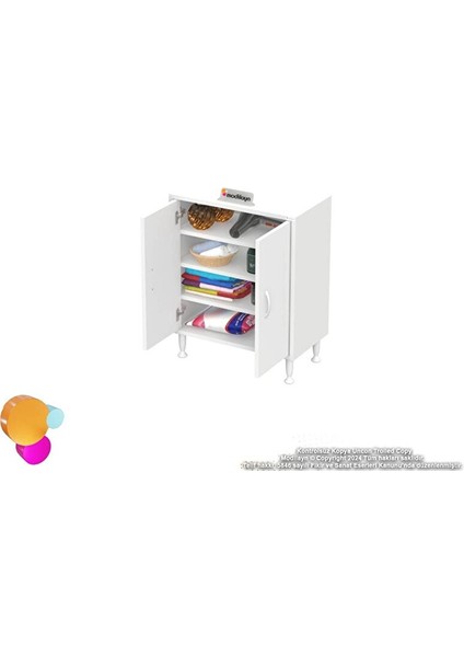 Söke Küçük Alanlar Için Akıllı Çözümler 55X75X32,5 Cm’ Lik 2 Kapaklı 3 Göz Raf Dolap