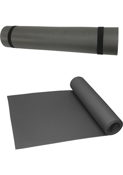 Pilates Yoga Matı 180X60 5mm Çizgi Desen Antrasit modelleri