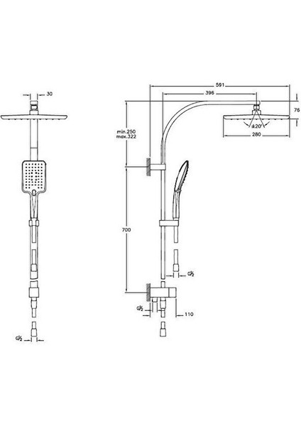 Artema Shine Square A45699 Duş Kolonu modelleri