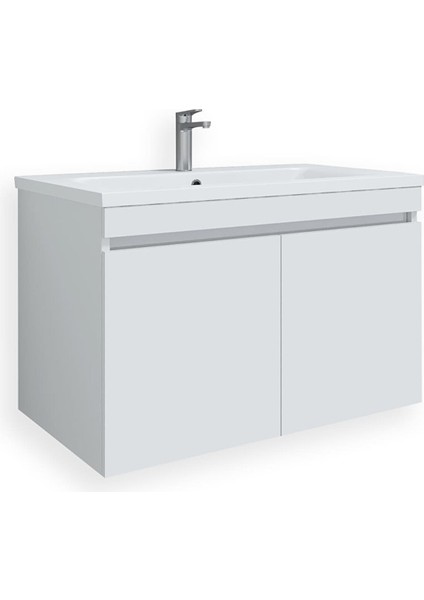 Tokyo 80 cm Mdf Banyo Lavabolu Alt Dolap Beyaz