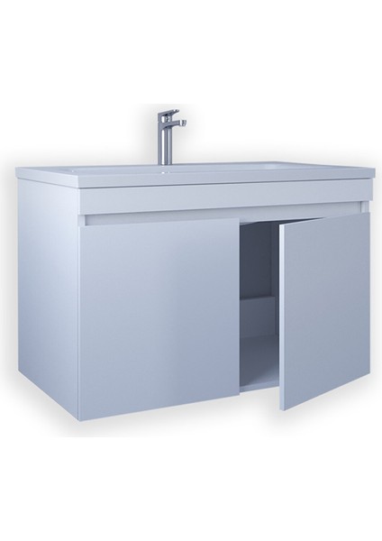 Tokyo 80 cm Mdf Banyo Lavabolu Alt Dolap Beyaz fiyatları
