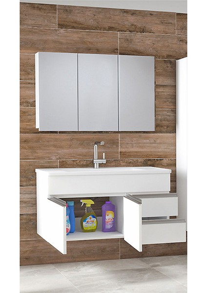 Esen Beyaz 100 cm Lüx Banyo Dolabı Takımı fırsatları