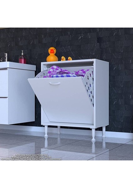 Söke Banyo Için Sihirli Kutu 65X75X32,5 Cm’ Lik 1 Göz Sepet Hazneli Mini Banyo Dolabı fiyatları